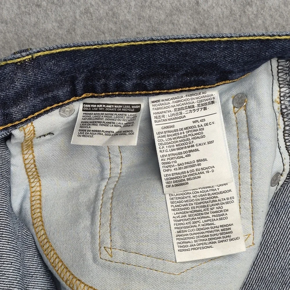 Levi's 505 Jeans Mens 44x29 Dark Wash Straight Leg Classic Denim Regular Fit